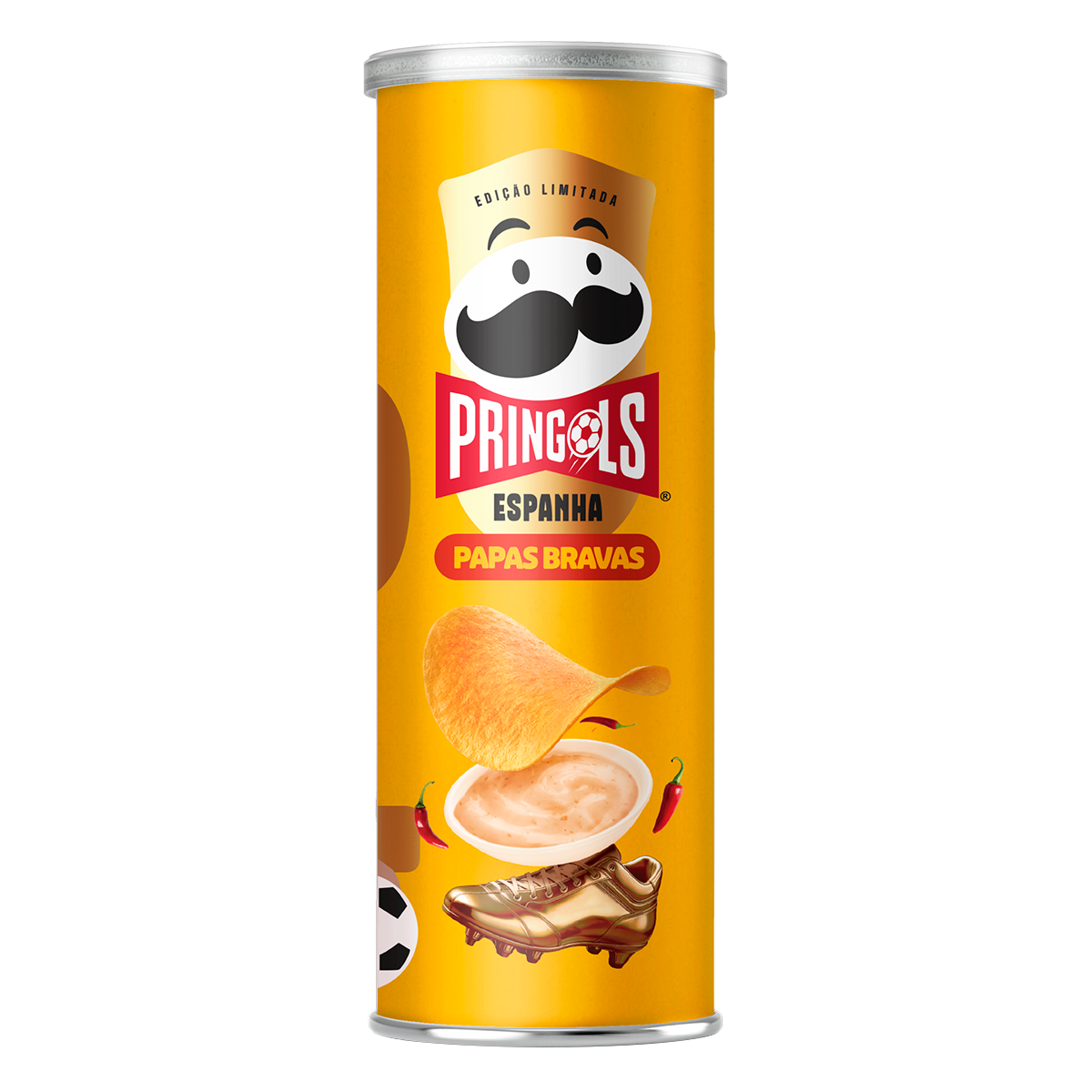 Salgadinho de Batata Papas Bravas Espanha Pringles Tubo 100g Edi&ccedil;&atilde;o Limitada Pringols