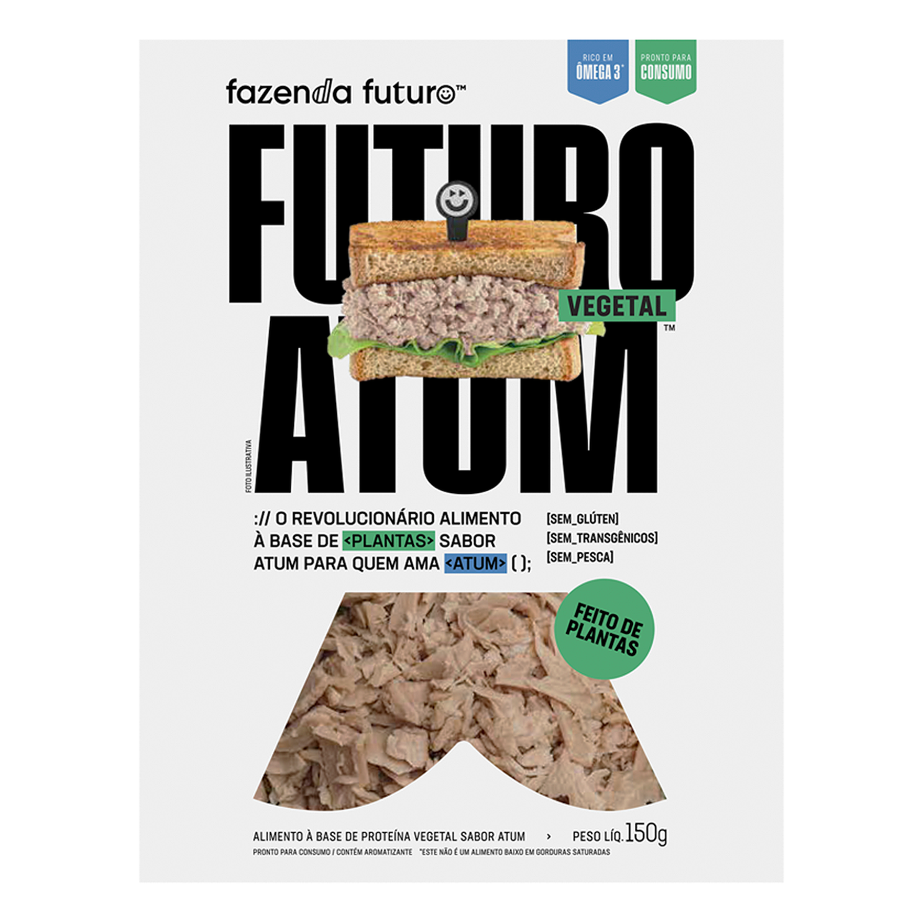 Peixe Vegetal Atum Fazenda Futuro Atum Caixa 150g