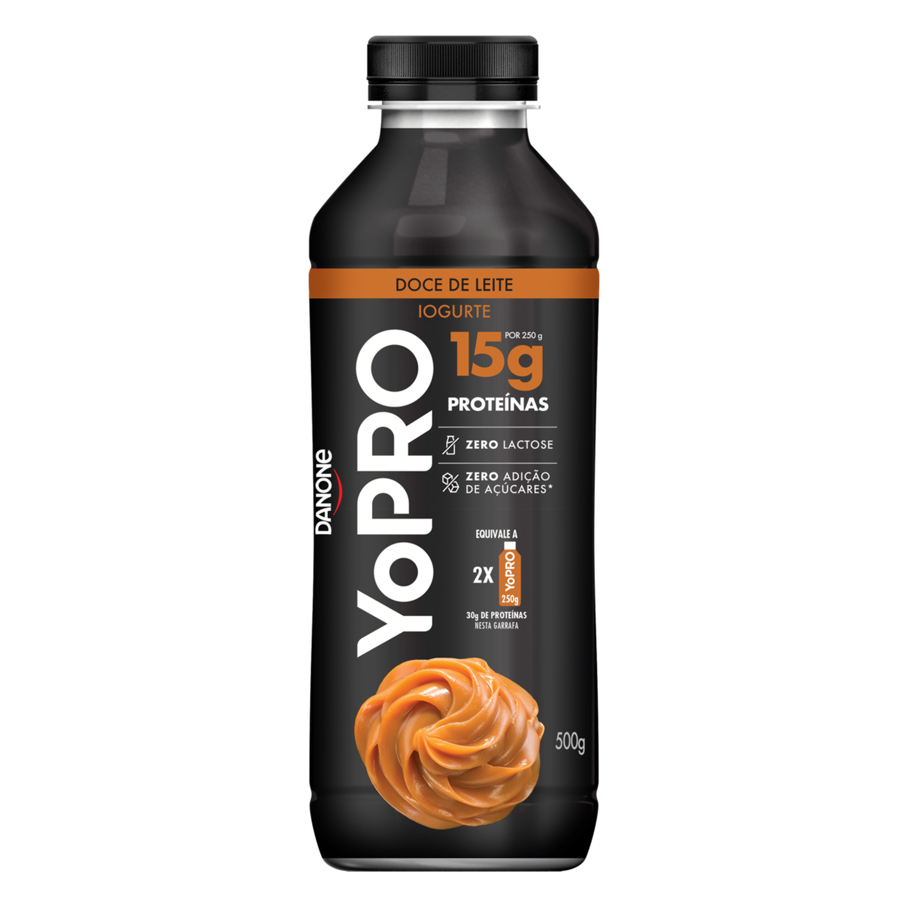 Iogurte Doce de Leite Zero Lactose Yopro Danone Garrafa 500g