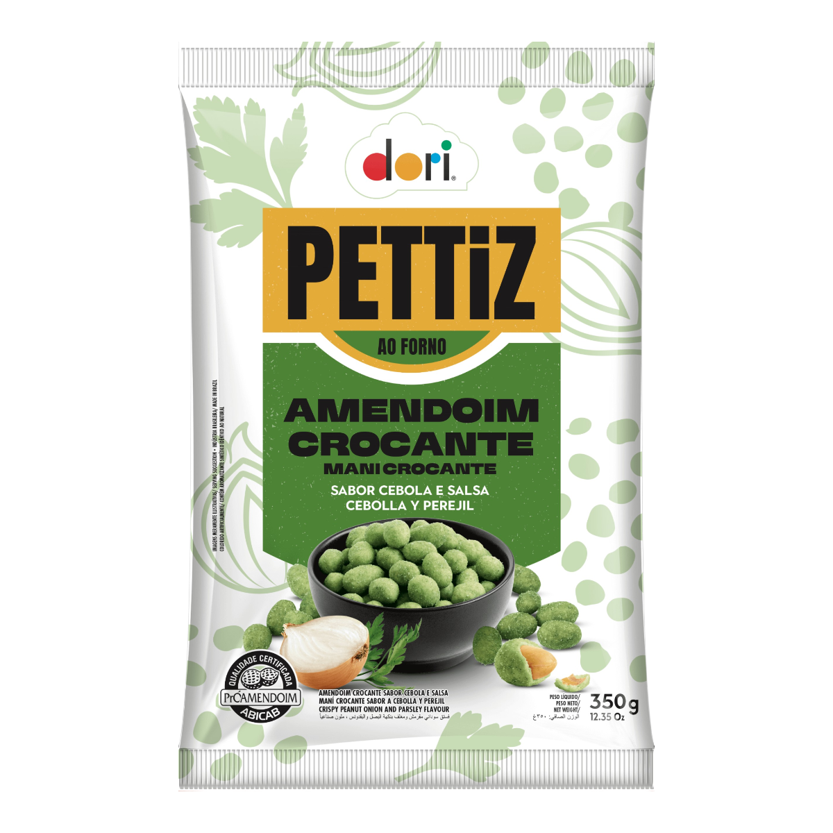 Amendoim Crocante Cebola e Salsa Dori Pettiz Pacote 350g