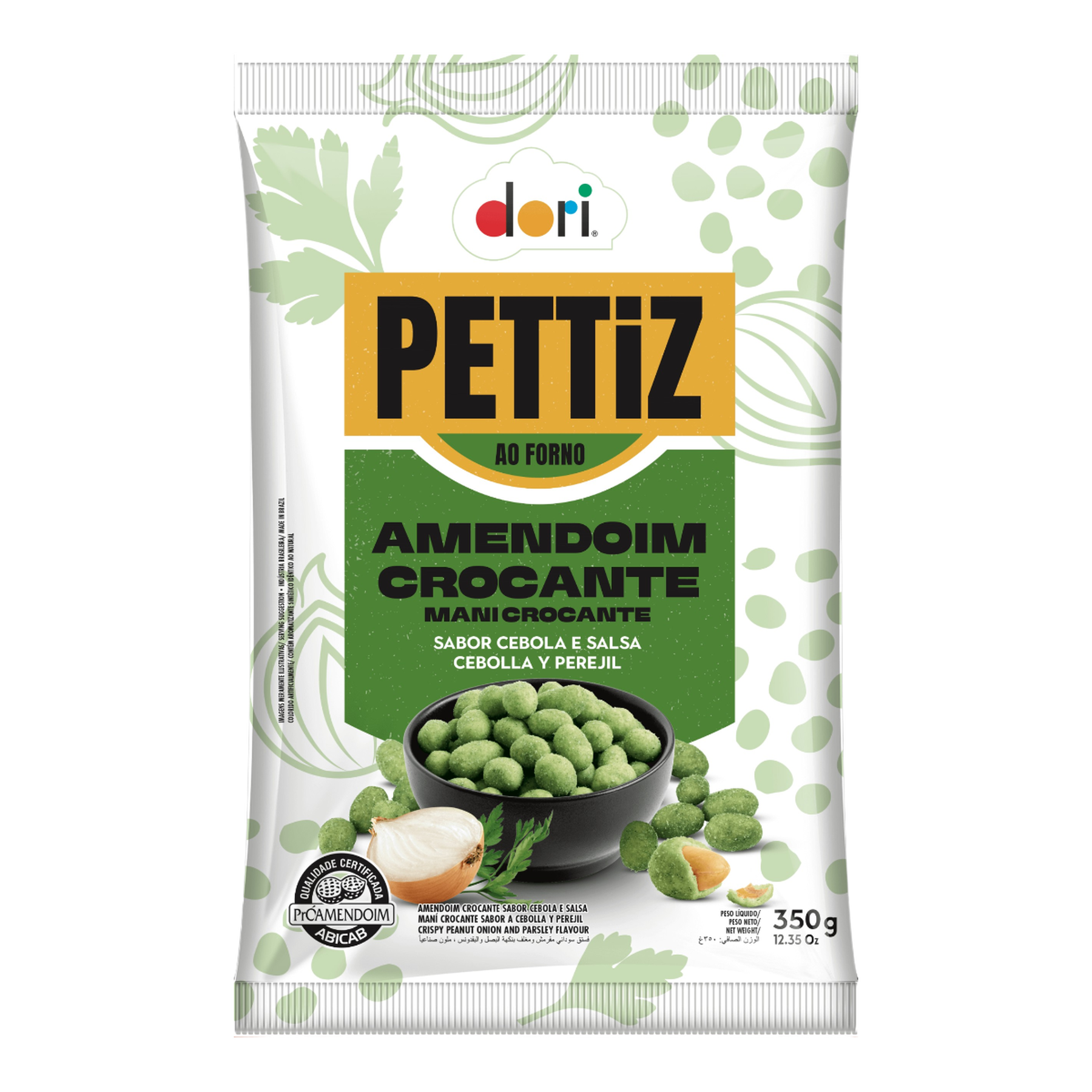 Amendoim Crocante Cebola e Salsa Dori Pettiz Pacote 350g