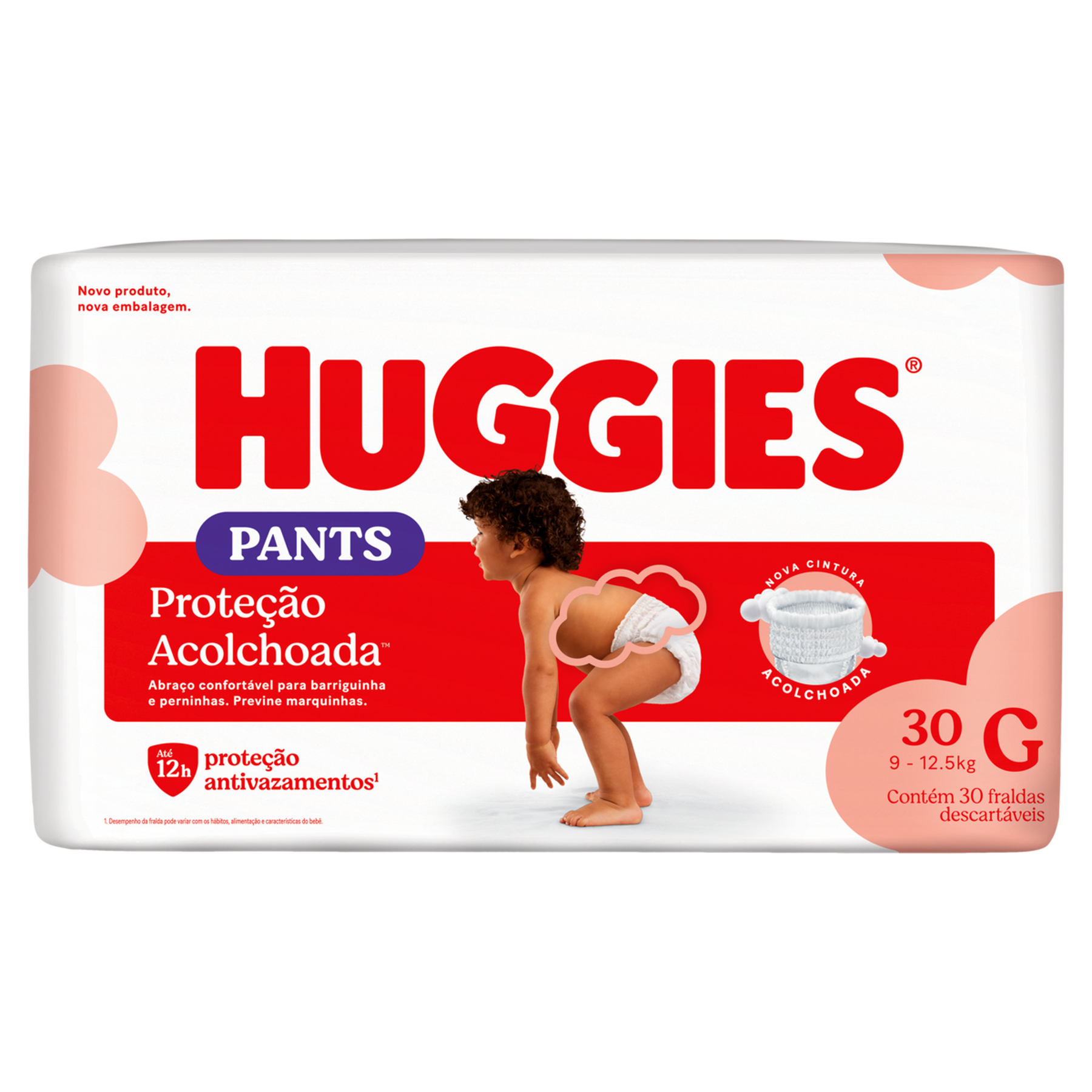 Fralda Descart&aacute;vel Infantil Pants Prote&ccedil;&atilde;o Acolchoada Huggies G Pacote C/30 Unidades