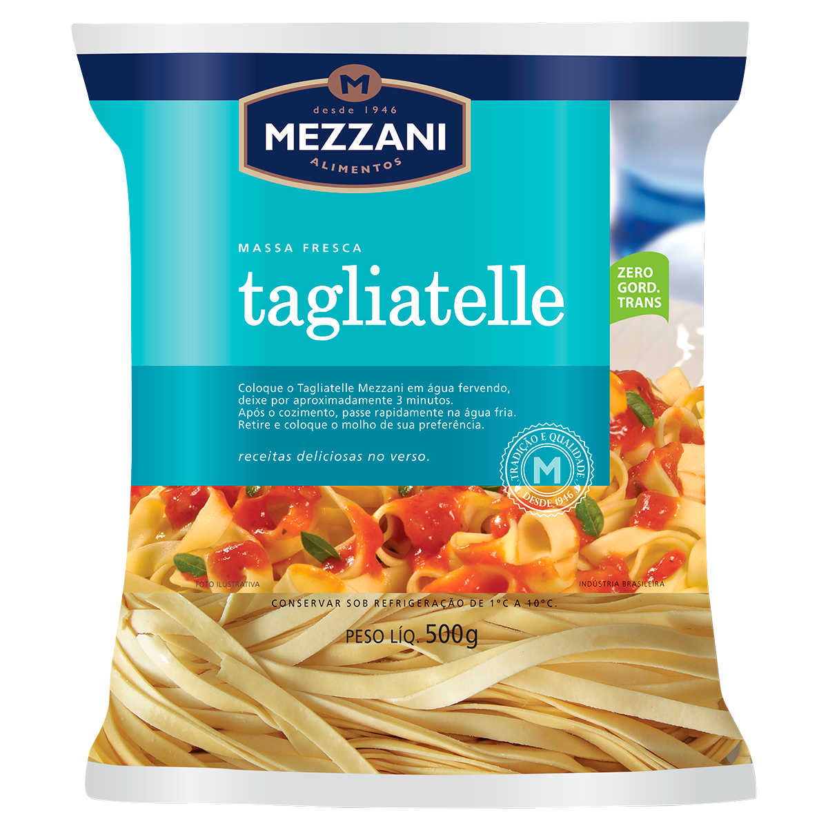 Massa Fresca Tagliatelle Mezzani Pacote 500g