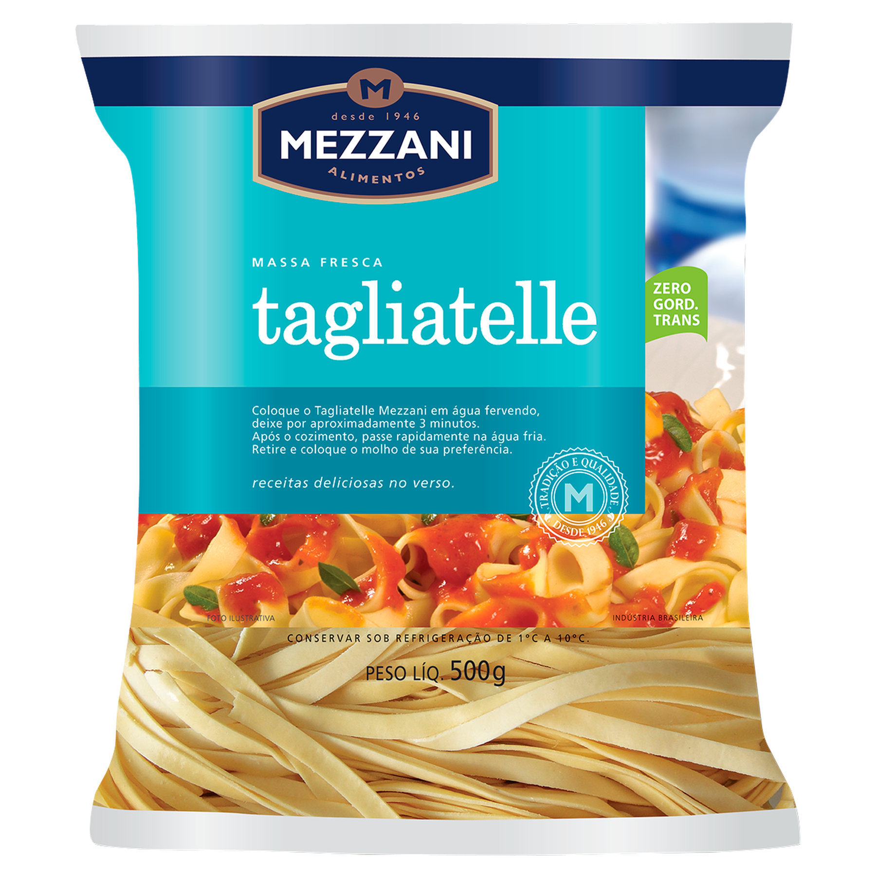 Massa Fresca Tagliatelle Mezzani Pacote 500g