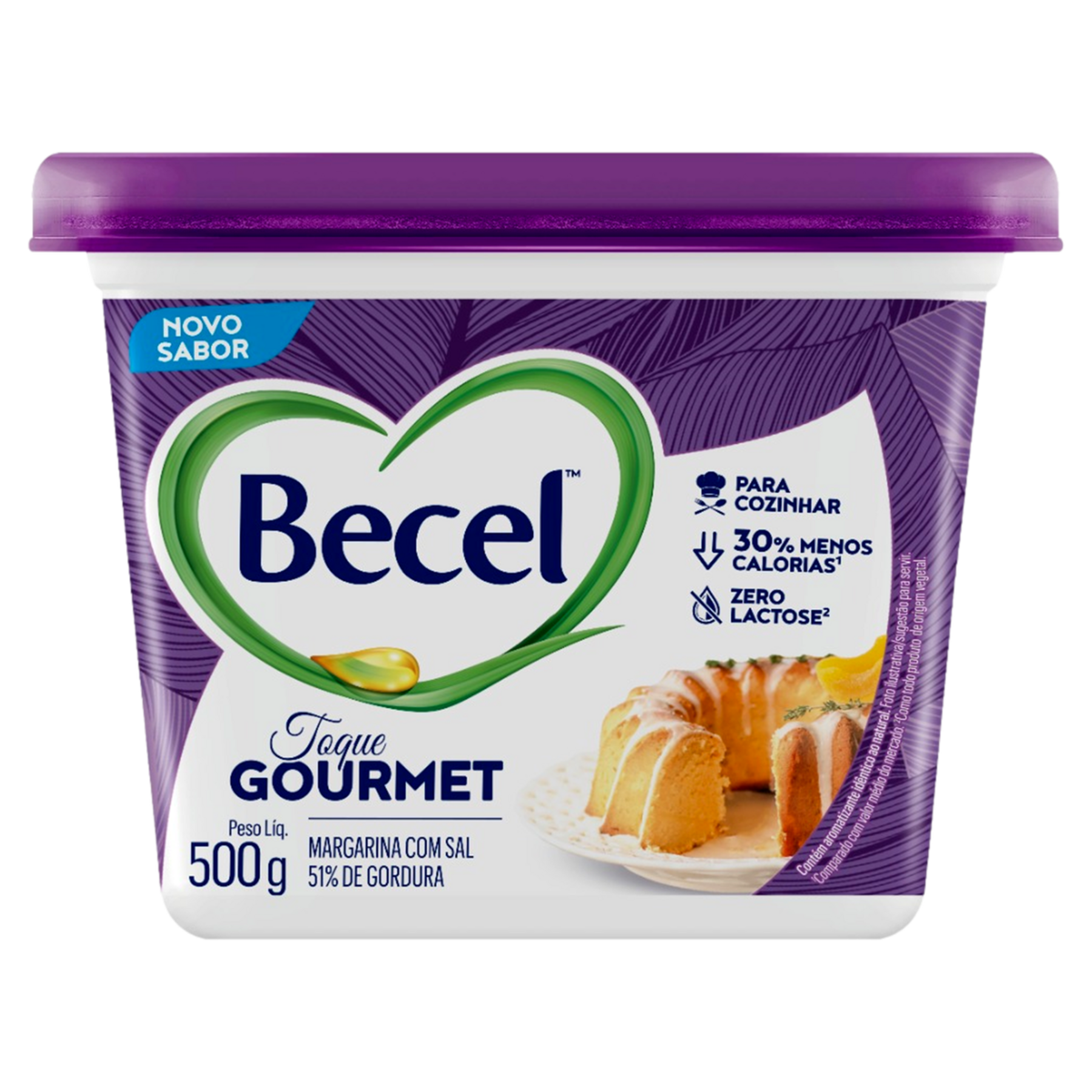 Margarina com Sal Zero Lactose Becel Toque Gourmet Pote 500g