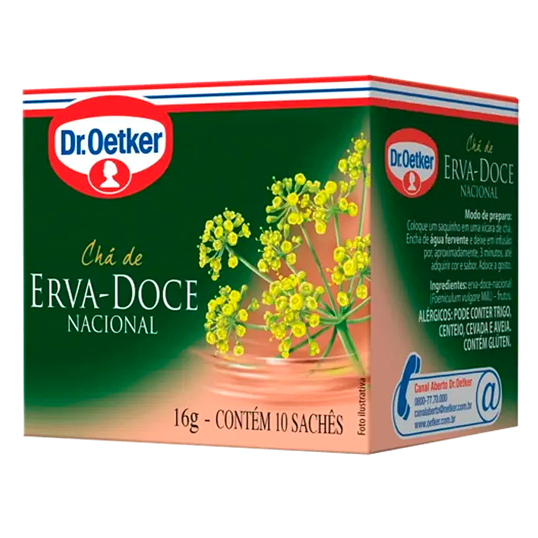 Chá de Erva-Doce Nacional Dr. Oetker 16g C/10 Unidades