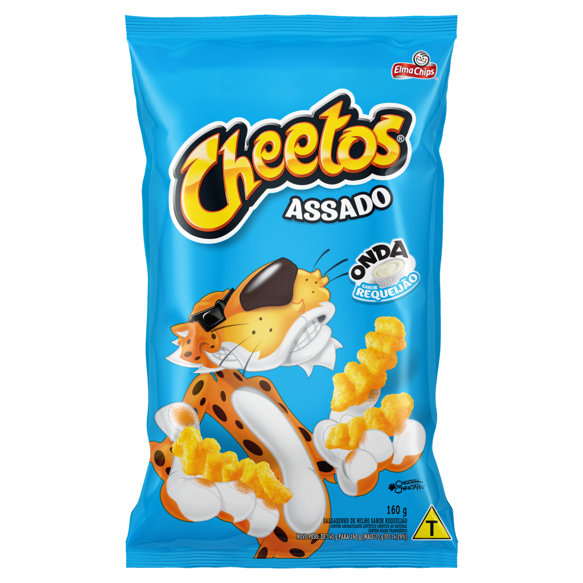 Salgadinho de Milho Onda Requeij&atilde;o Cheetos Elma Chips Pacote 160g