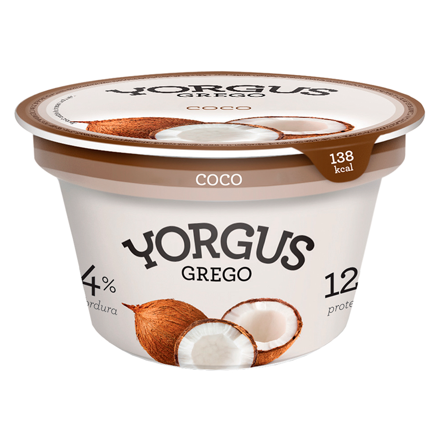 Iogurte Grego Integral Coco Yorgus Pote 130g