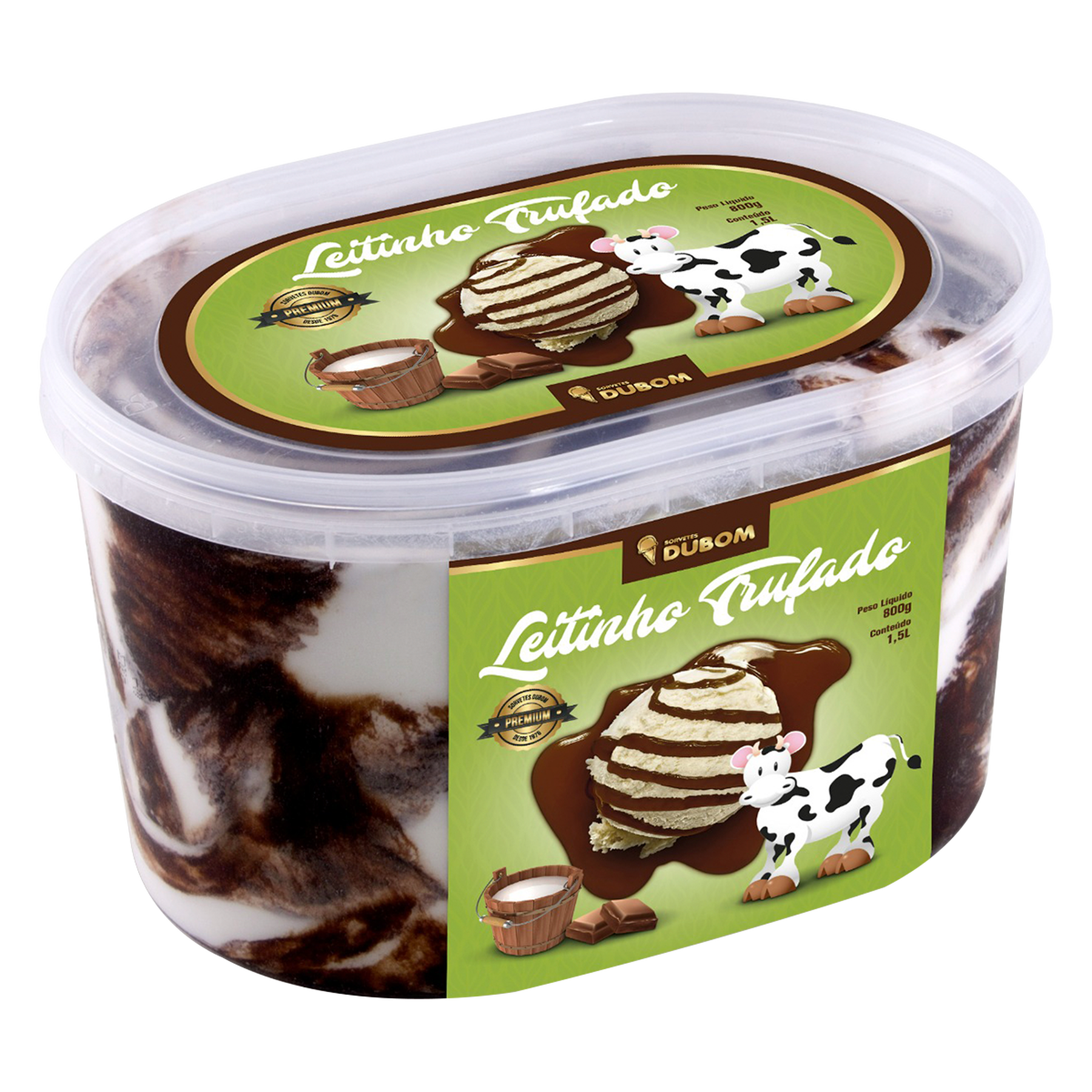 Sorvete Leitinho Trufado Dubom 1,5l