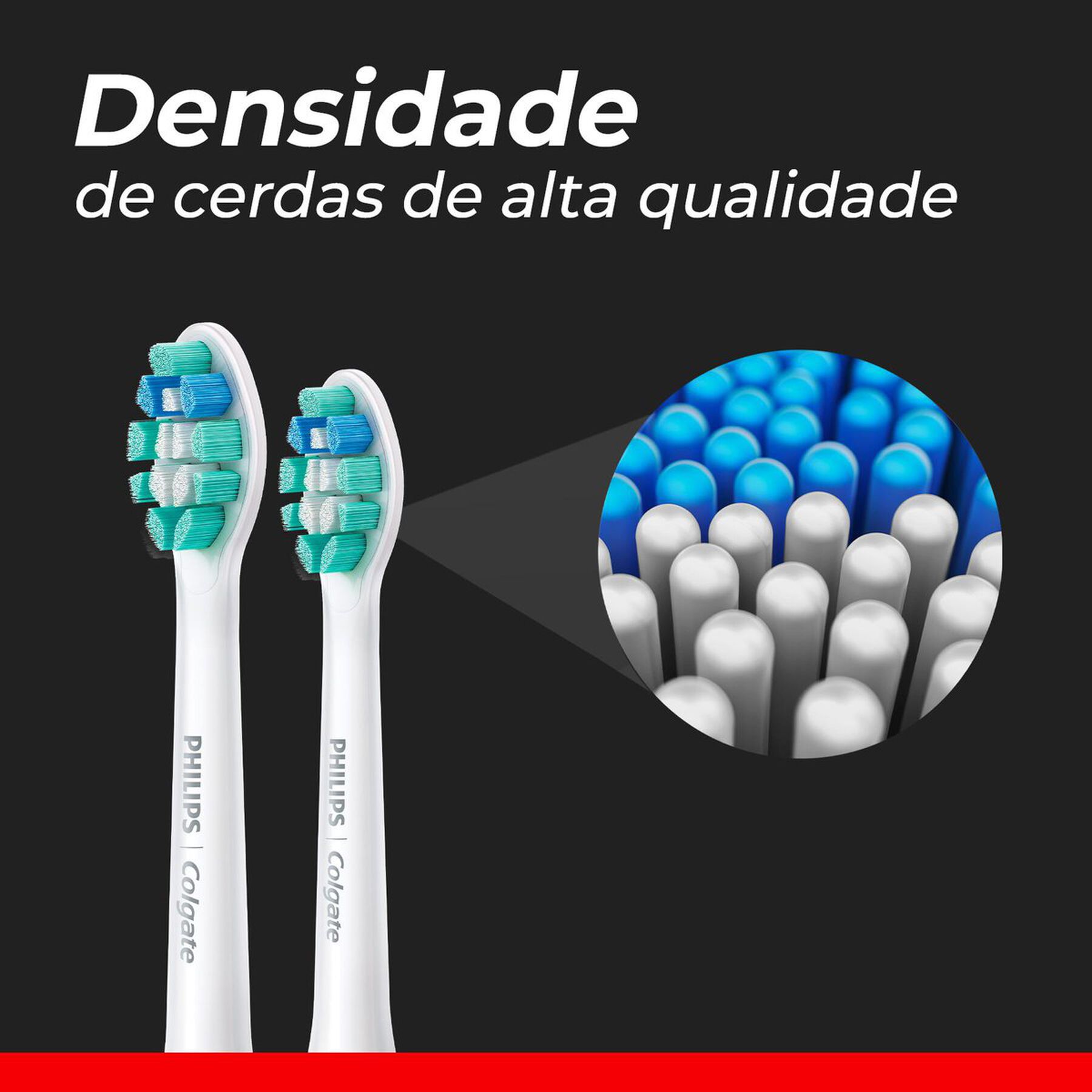 Refil Escova Dental Elétrica Limpeza Profunda Colgate + Philips C/2 Unidades