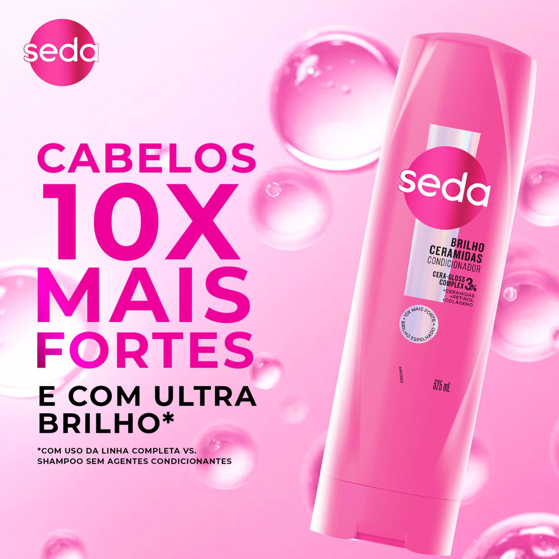 Condicionador Brilho Ceramidas Seda Frasco 325ml