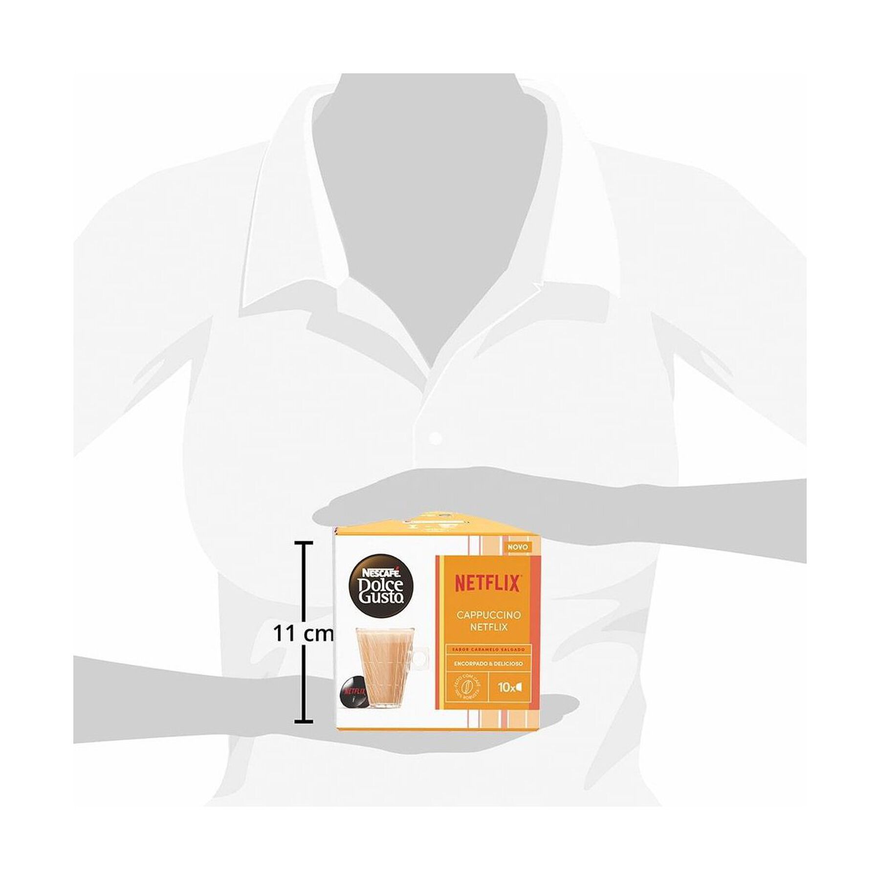 Cappuccino em Cápsula Caramelo Salgado Netflix Dolce Gusto Nescafé Caixa 175g