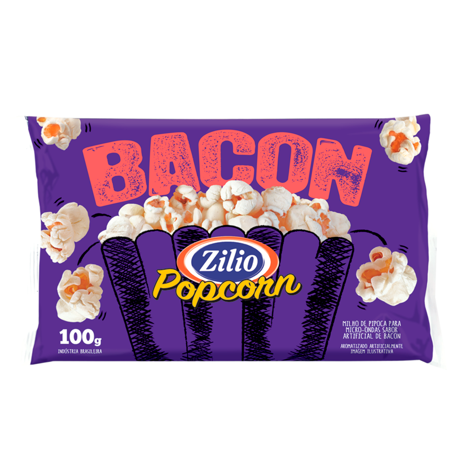 Pipoca para Micro-ondas Popcorn Bacon Zilio 100g