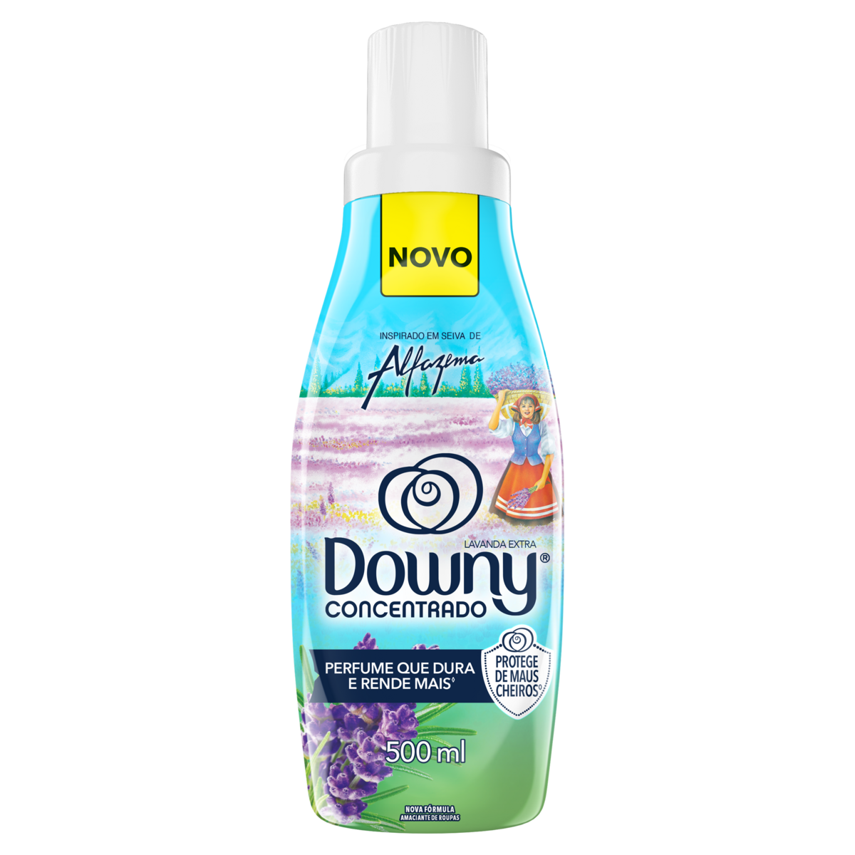 Amaciante de Roupa Concentrado Lavanda Extra Downy Frasco 500ml