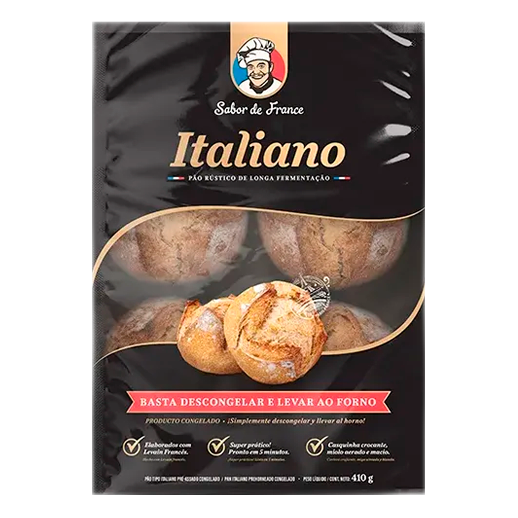 Pão Italiano Sabor de France Pacote 410g