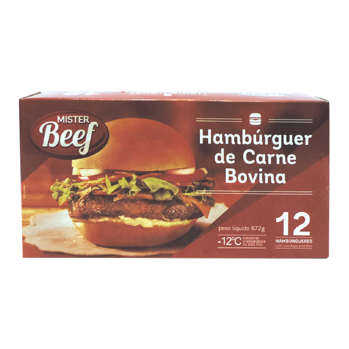 Hambúrguer Bovino Mister Beef 672g