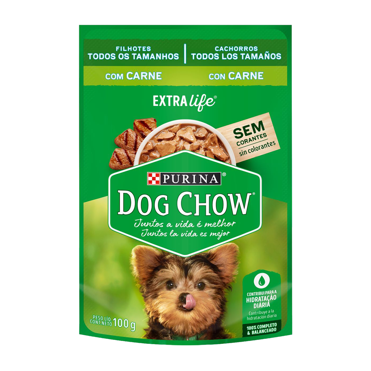 Dog Chow Sache 100g, Filhote Carne
