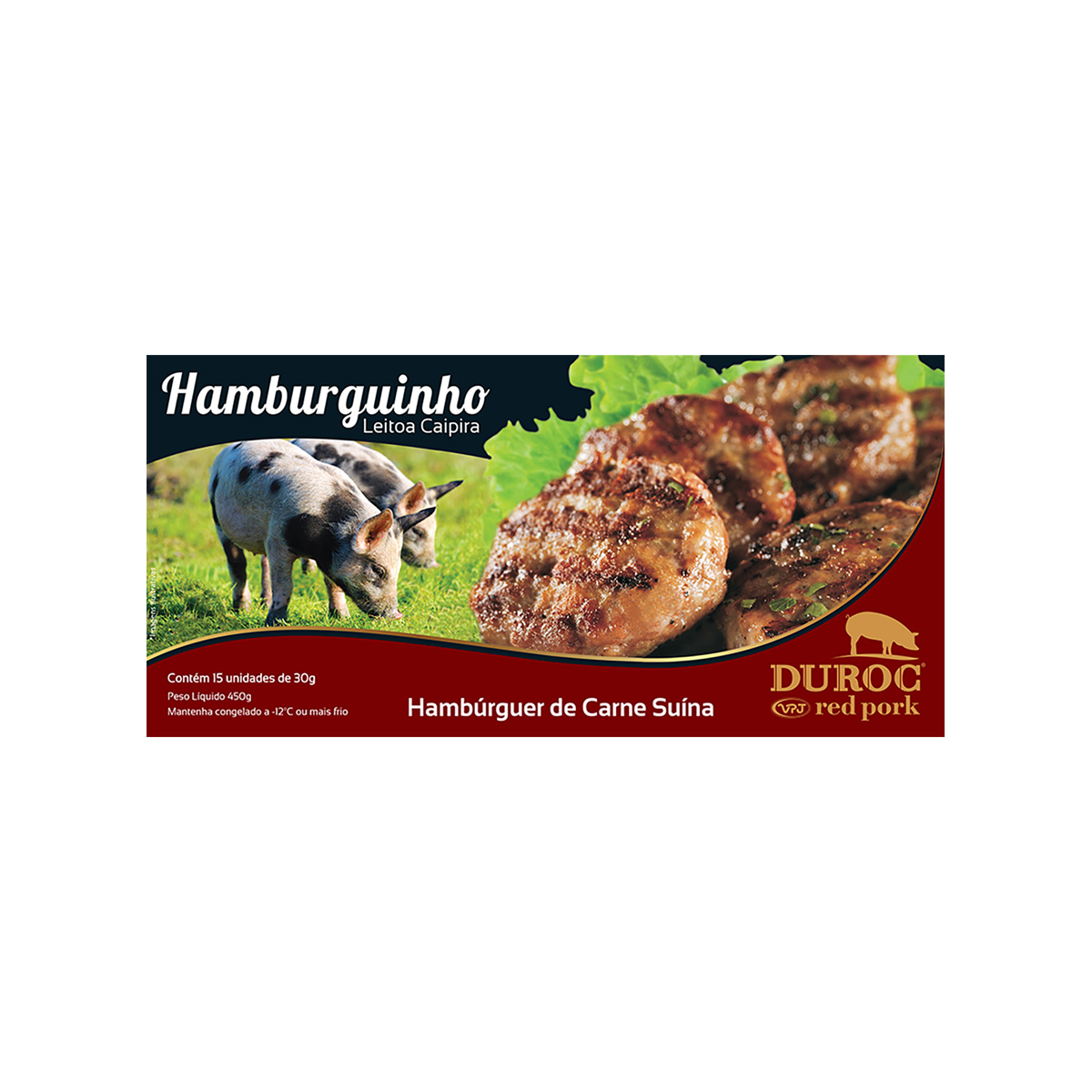 Hamburguinho Suino Duroc Vpj 450g