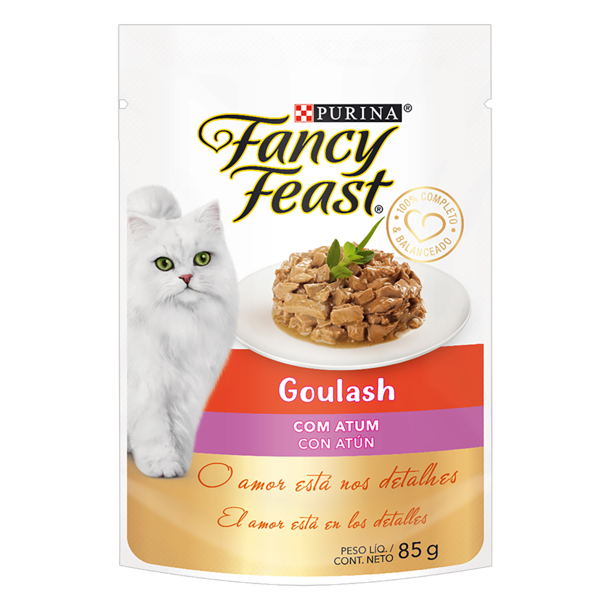 Alimento para Gatos Adultos Goulash com Atum Purina Fancy Feast Sachê 85g