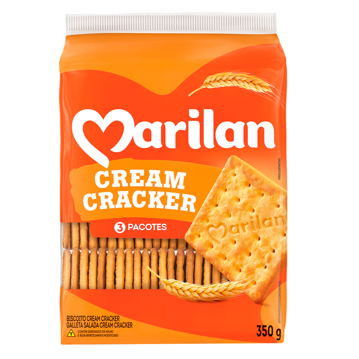 Biscoito Cream Cracker Marilan Pacote 350g